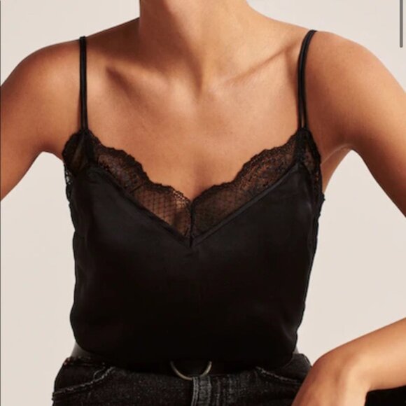 A&F Lace Trim Double Strap Cami - Picture 4 of 6